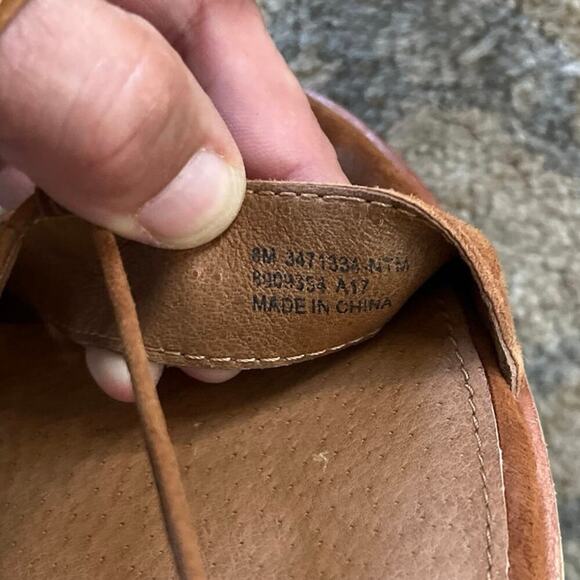 Frye Miranda Gladiator Cork Platform Wedge Sandals Nutmeg Lace Up Suede Size 8 - Picture 3 of 10